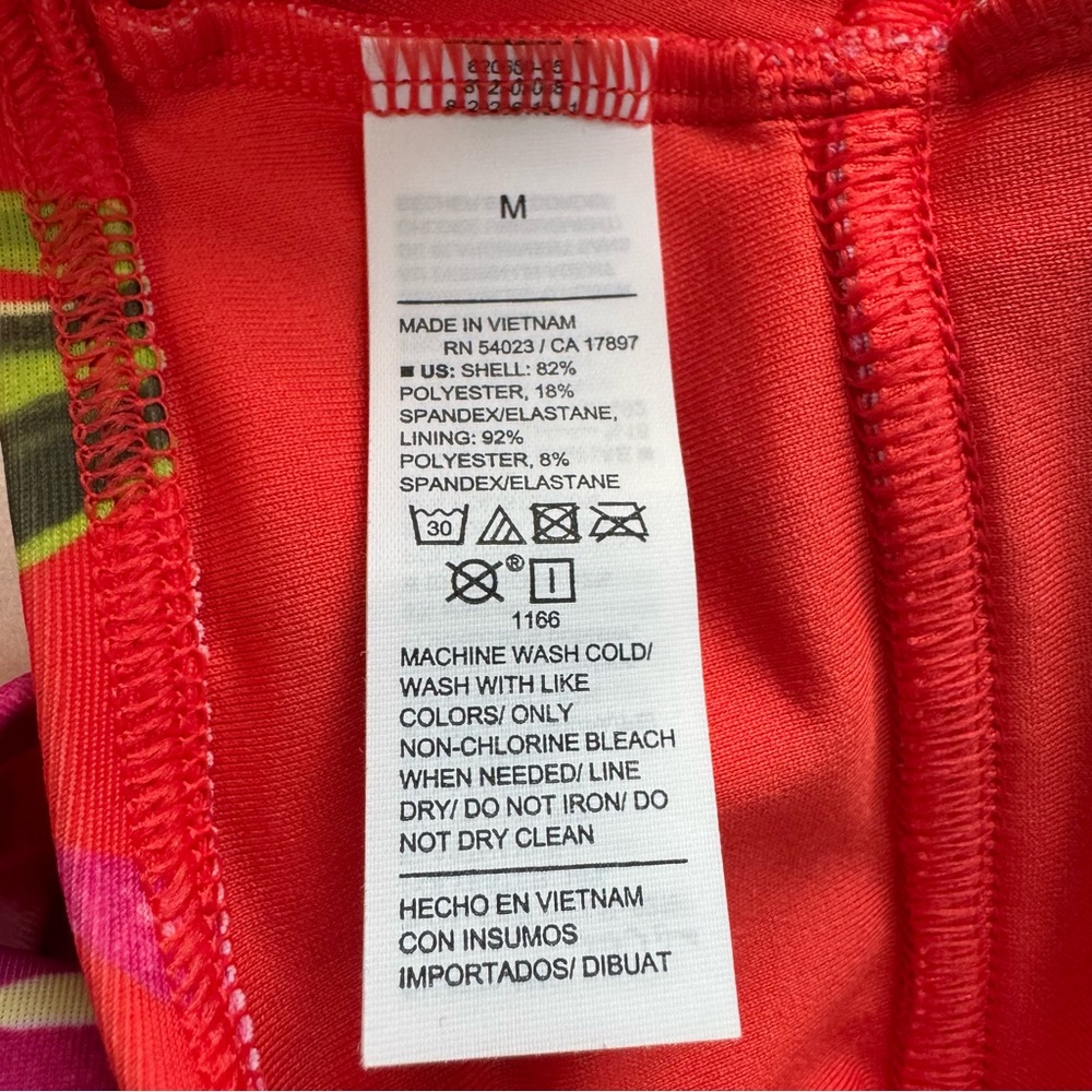 Old Navy Banded High Waist Tropical Orange Red Swim Bottoms. NWT. Women’s Med - Picture 5 of 13